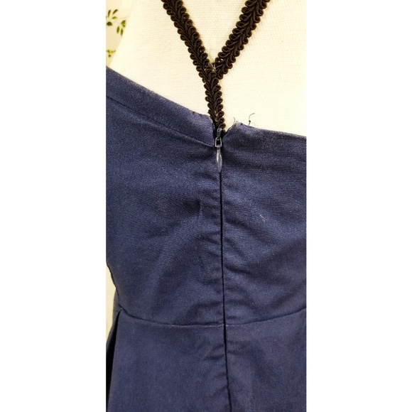 Blue floral Old Navy strapless midi dress size 10 - Picture 5 of 7